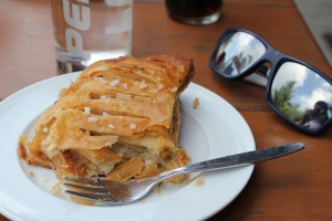 Real (amazing) apple strudel at a hiker's stop on the trail. Yes. Literally a house in the middle of the Black Forest.